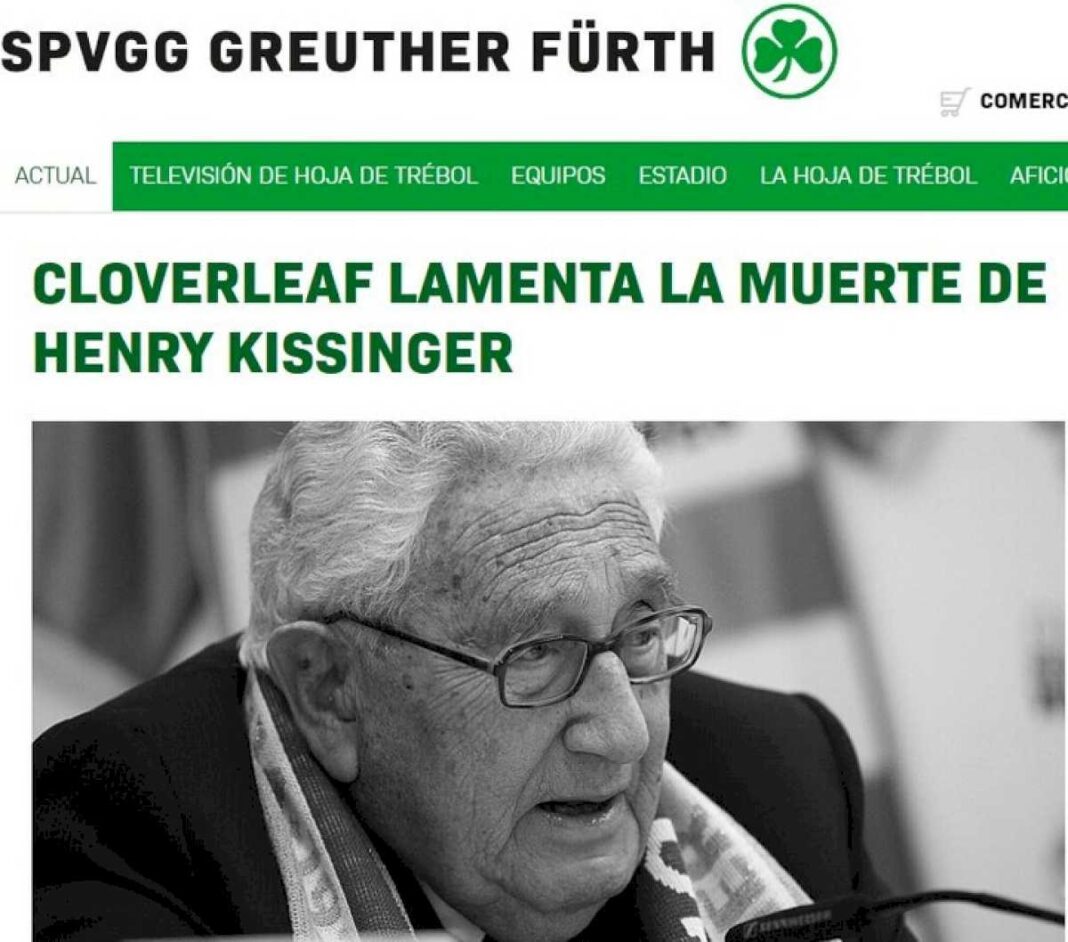 murio-henry-kissinger:-el-homenaje-del-club-de-futbol-aleman-al-que-iba-a-ver-a-escondidas-de-chico-a-uno-de-sus-fans-mas-leales