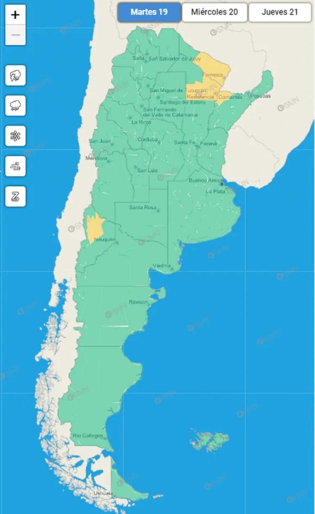 alerta-amarilla-por-tormentas-en-cuatro-provincias:-cuales-son-las-zonas-afectadas