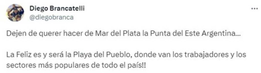 diego-brancatelli-hizo-un-reclamo-insolito-y-lo-fulminaron-en-las-redes-sociales:-dejen-de-querer-hacer-de-mar-del-plata-la-punta-del-este-argentina