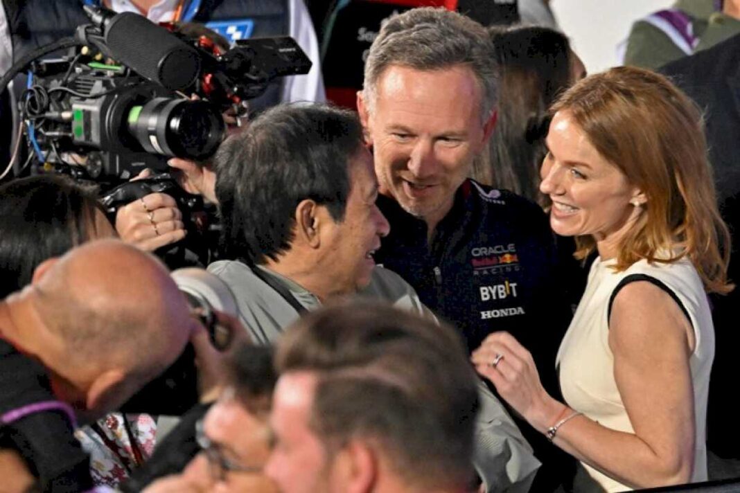 sigue-la-novela-con-christian-horner-en-la-formula-1:-la-incomoda-situacion-de-su-esposa-ex-spice-girl-en-red-bull