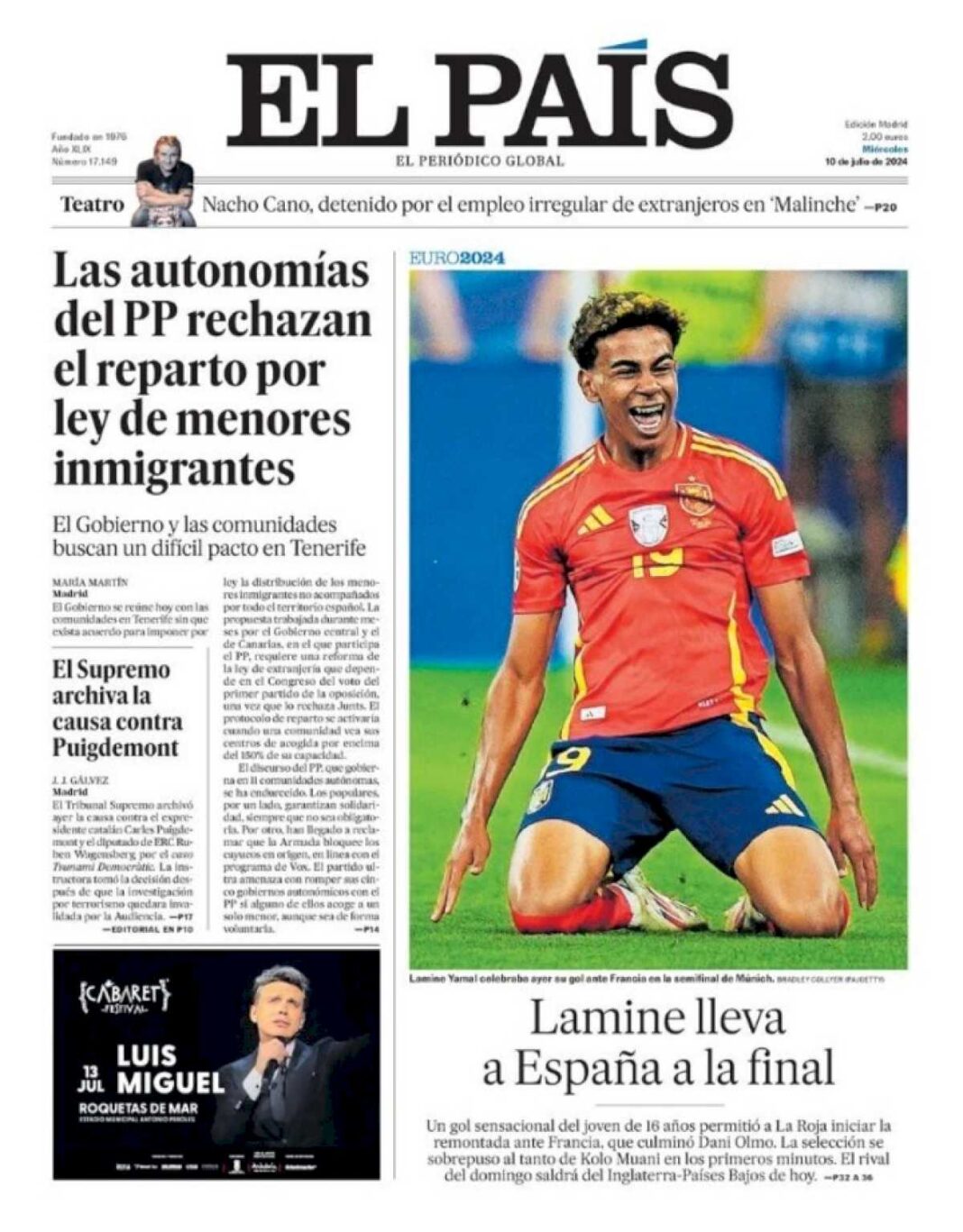 las-principales-portadas-de-espana-reflejaron-la-brillante-actuacion-de-lamine-yamal-en-la-semifinal-de-la-eurocopa