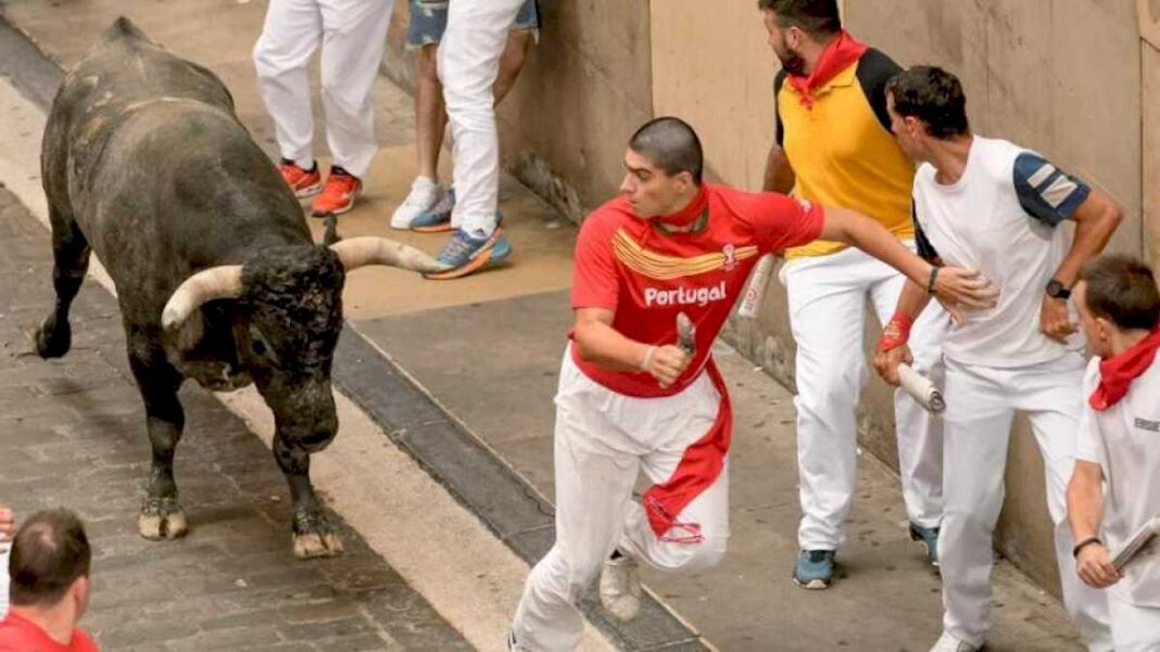 los-miura-protagonizan-un-peligroso-ultimo-encierro-de-los-sanfermines