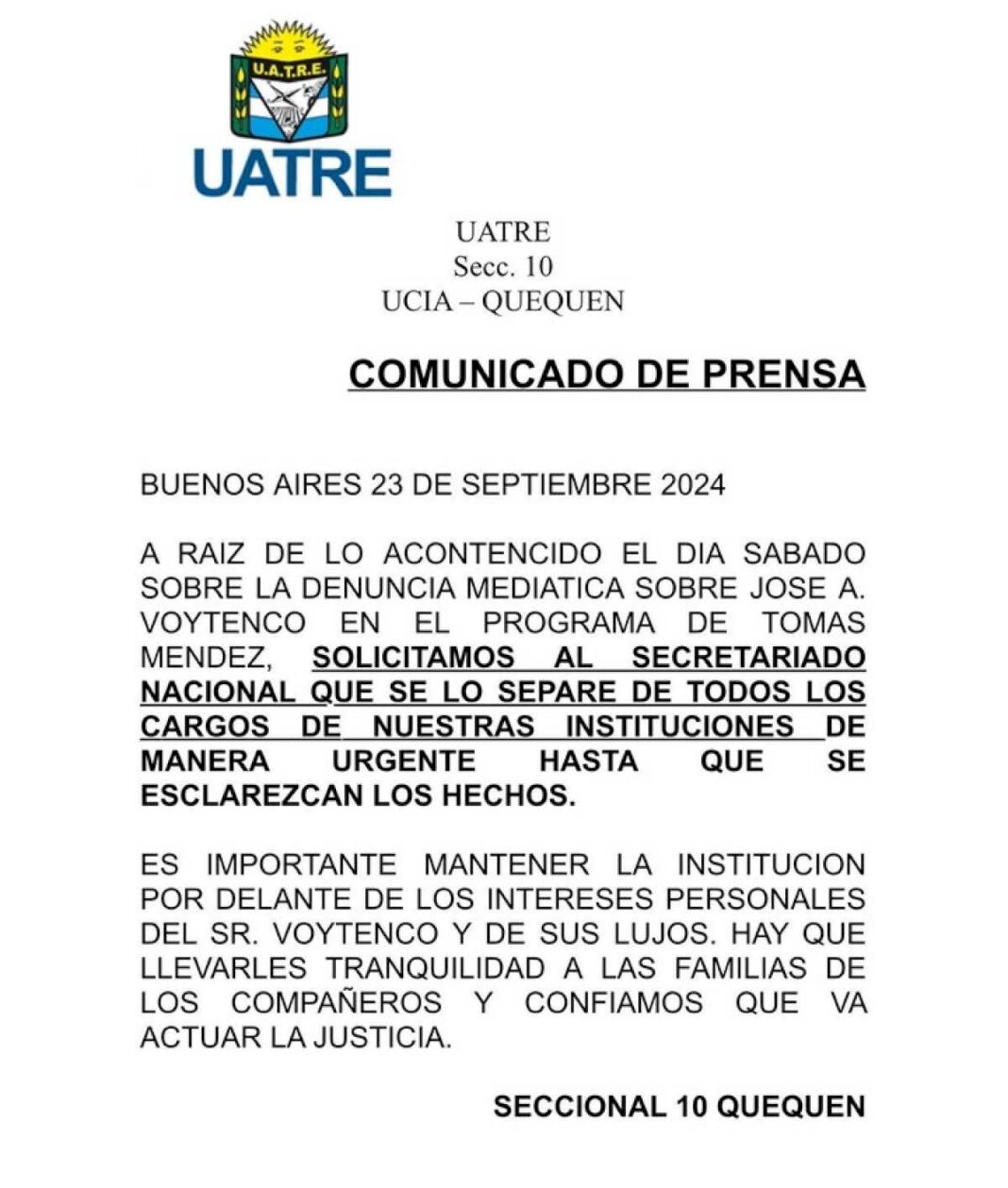 tras-las-denuncias-por-irregularidades-millonarias,-piden-echar-al-secretario-general-del-sindicato-de-los-peones-rurales